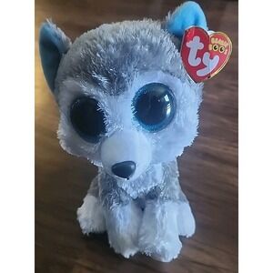 TY Beanie Boos - SLUSH the Husky (Medium Size - 9 inch) Stuffed Plush Toy NEW